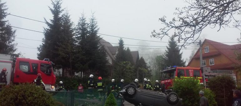 Dachowanie samochodu osobowego – 13.05.2017 – Mystków