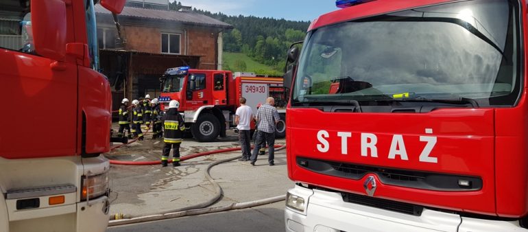 Królowa Górna – 1.05.2018 – Pożar tartaku